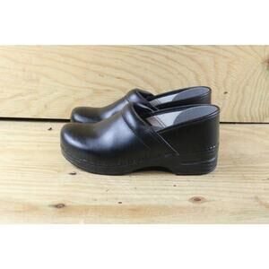 Dansko Clogs 42 Womens Black Leather Oiled Shoes Mules Comfort